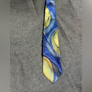 Blue and Yellow Men's Tie
